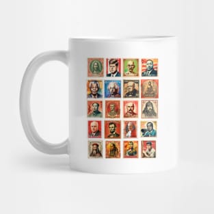 Postage Stamps Great Characters from History Mug